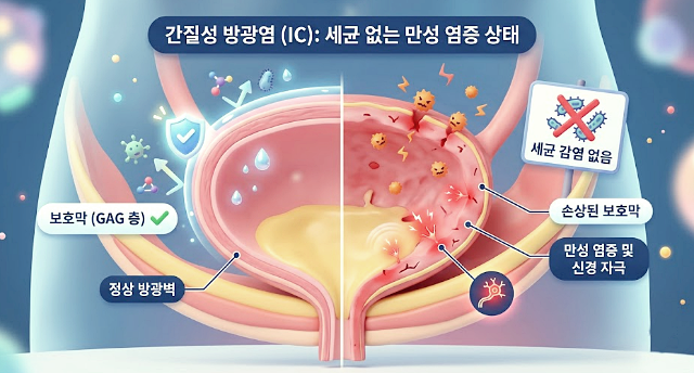항생제가 안 듣는 만성 방광염, 원인은 무엇일까요? 관련 해부 구조 그림